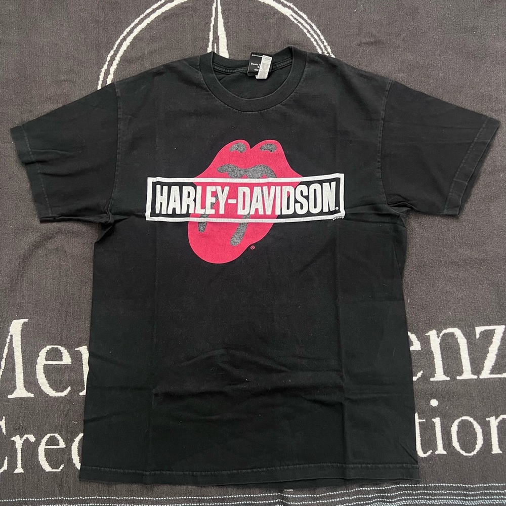 2019 Harley Davidson The Rolling Stones Collab Logo T-shirt
